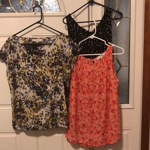 Three Adorable Like New LOFT Brand Tops Size Large